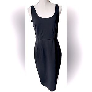 Donna Ricco New York classic slim fit black sheath tank dress. Size S
